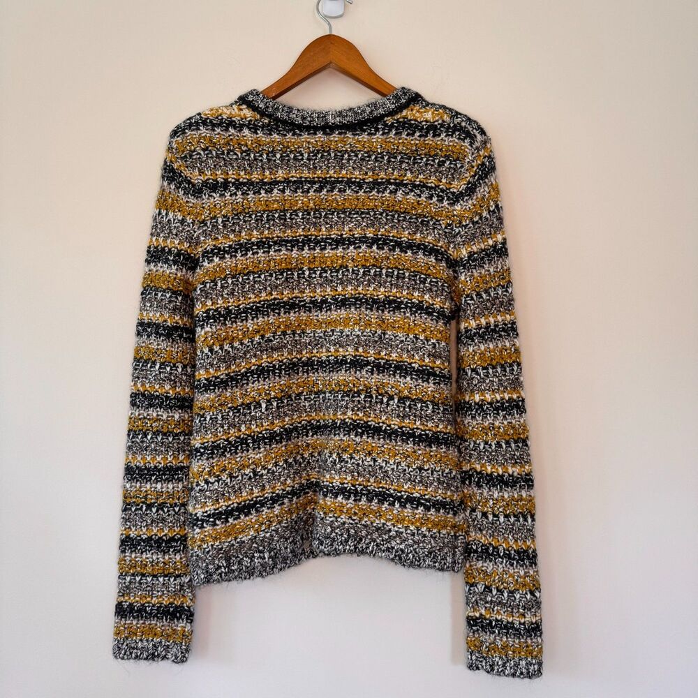 Banana Republic Chartreuse Tweed Sweater Jacket Size Medium - Picture 6 of 8